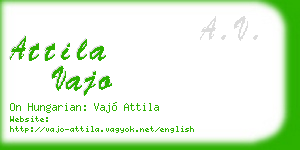 attila vajo business card